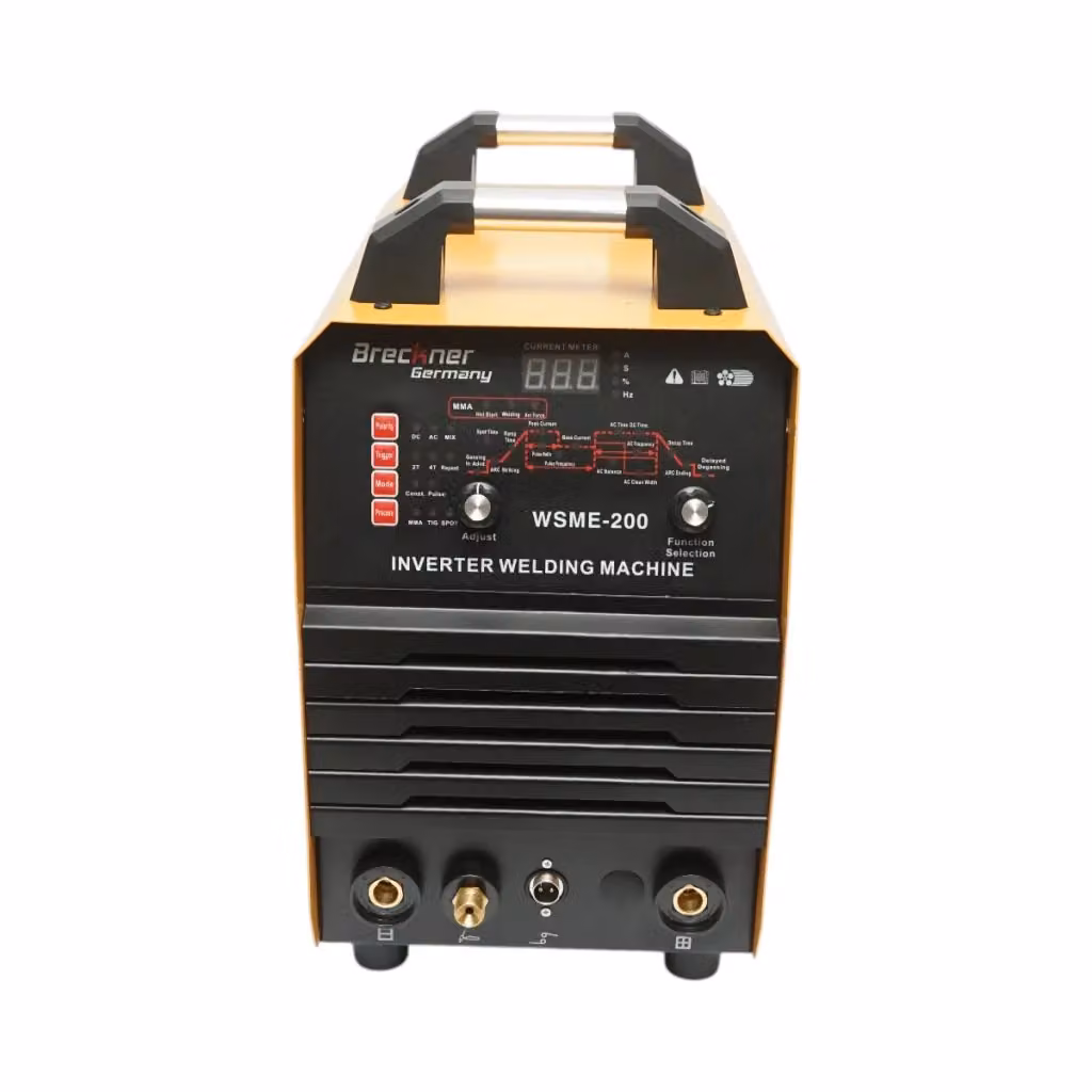 Saldatrice inverter TIG Pulse AC/DC e MMA 250A con display digitale Breckner Germany colore giallo – 2