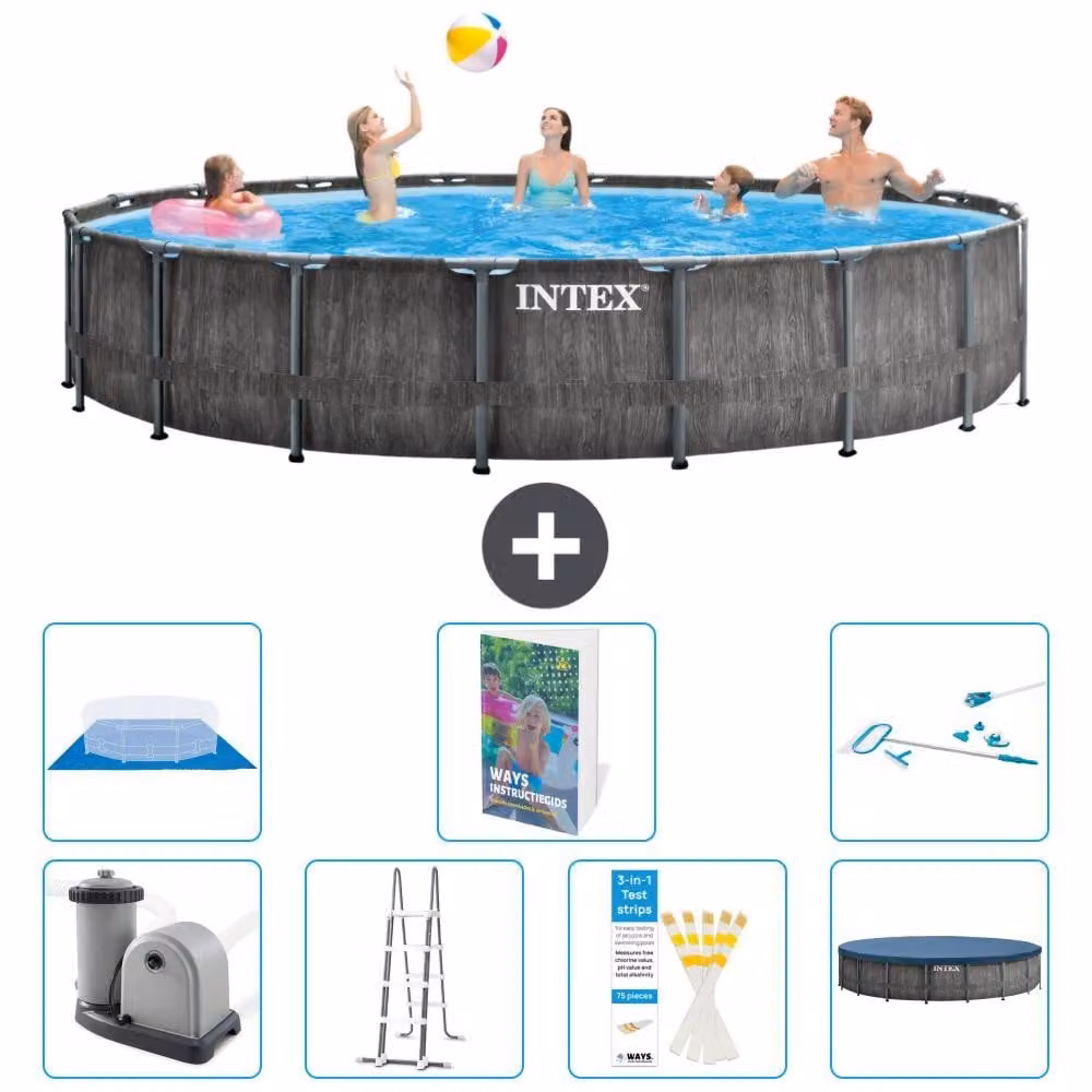 Struttura per piscina a forma di prisma - 549x122 cm - composta da 6 elementi - modello S573