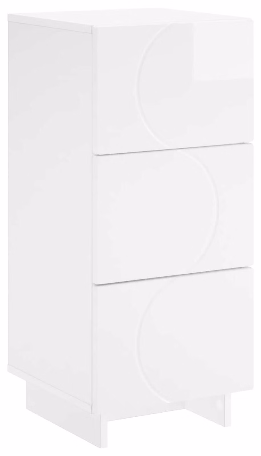 Mobile bar/contenitore alto lucido bianco, dimensioni 33,5 x 34,5 x 75 cm, realizzato in materiale composito di legno