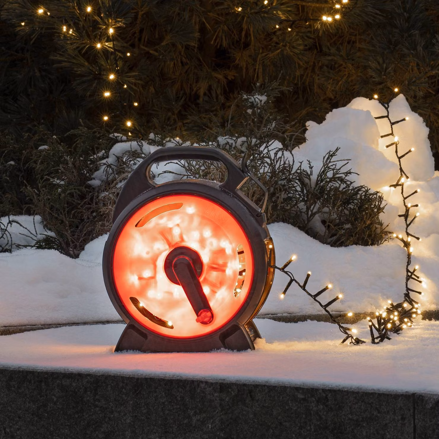 Konstsmide Christmas Ghirlanda luminosa LED Compact, bianco caldo, 200 LED, 4,38 m Compact, Plastica