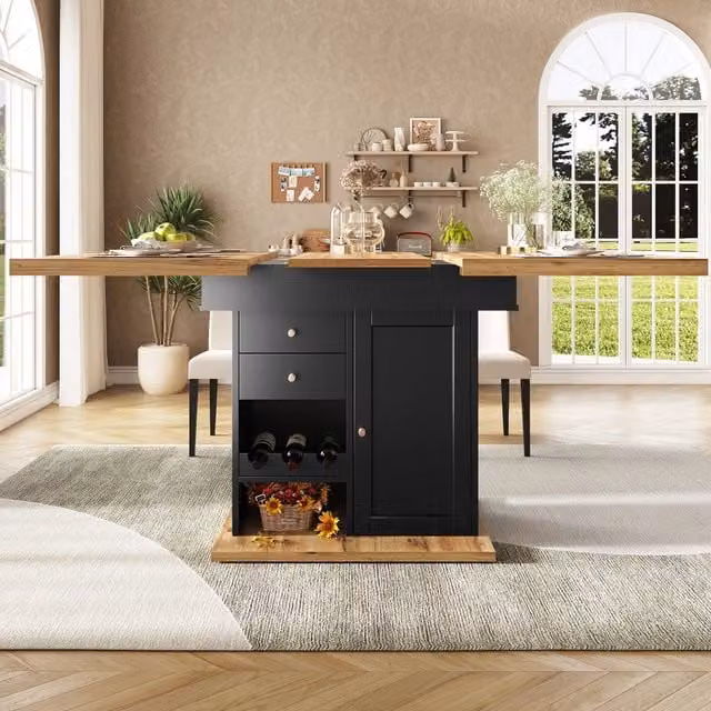 Tavolo da pranzo allungabile 110-140 x 80 x 75 cm in MDF e metallo per 4-6 persone