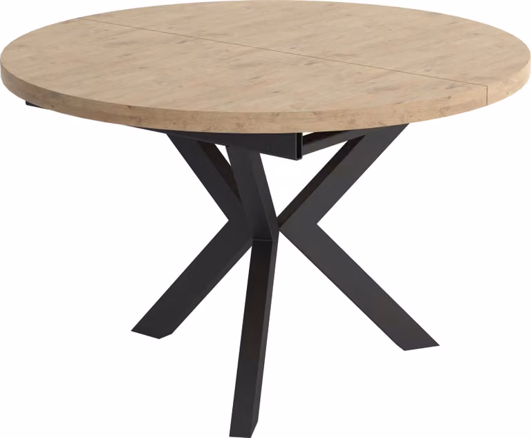 FURNLUX Tavolo da pranzo Agnes Beige 100cm / Colore principale: Beige / Dimensioni: 100 x 76 x 138 cm