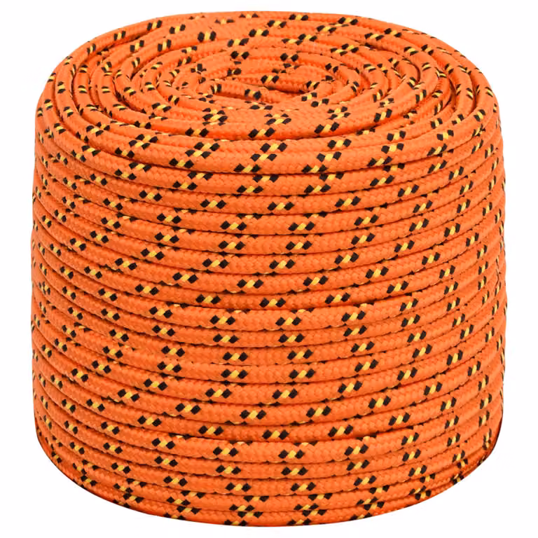 Corda multiuso vidaXL in plastica arancione, diametro 8 mm, lunghezza 25 m
