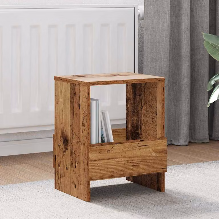 Scaffale per riviste vidaXL in legno vecchio marrone L 35 cm x P 30 cm x H 45 cm