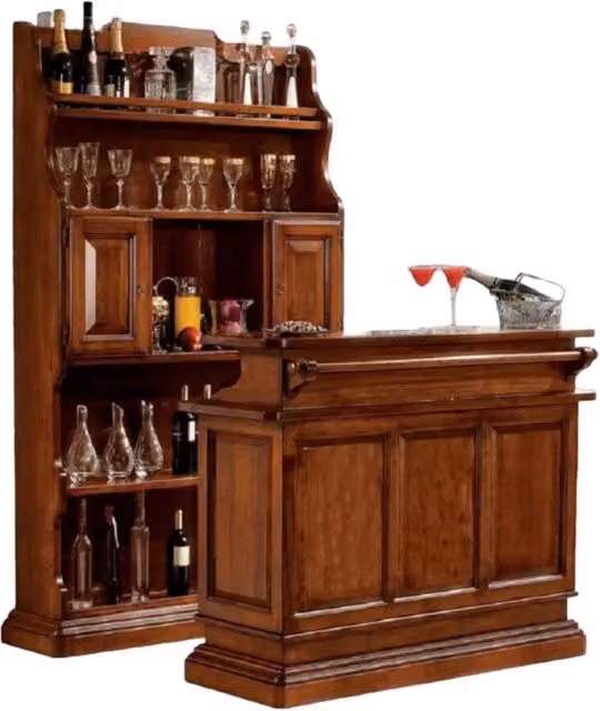 Mobile bar classico arte povera Mobili 2G in legno di pioppo tinta noce – 5
