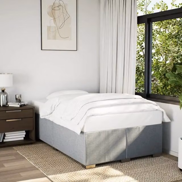 Giroletto senza materasso vidaXL in tessuto grigio chiaro L/P/H: 120 x 200 cm – 1