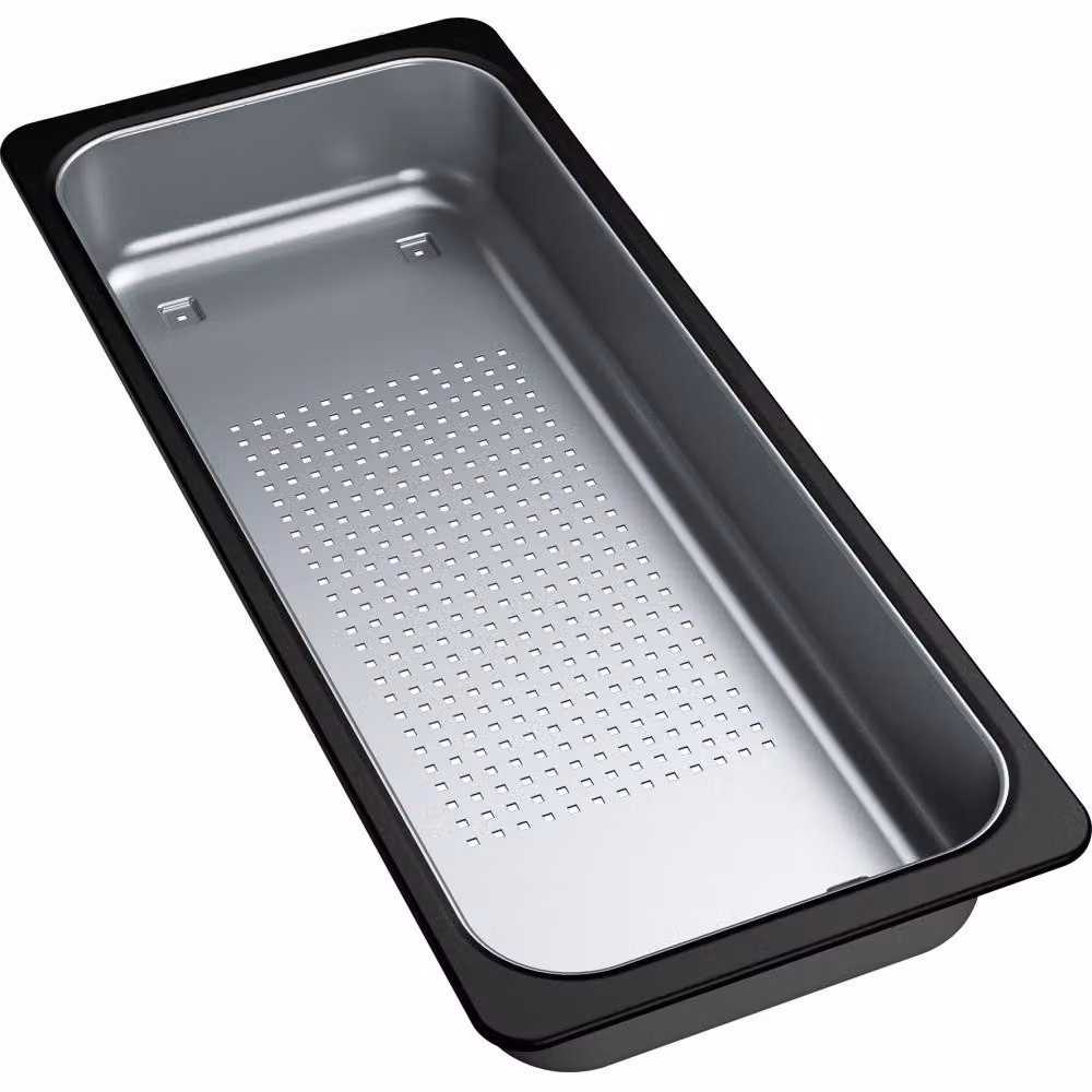 Accessori Franke - Vaschetta di raccolta per lavelli, 181x431x59 mm, acciaio inox/plastica nera 112.0520.497