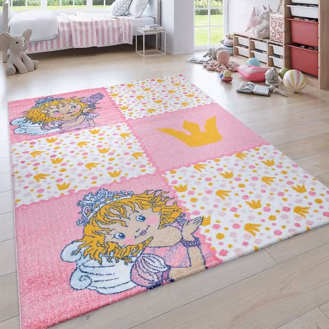 Tappeto per bambini Prinzessin lillifee rosa L: 120 cm, P: 170 cm