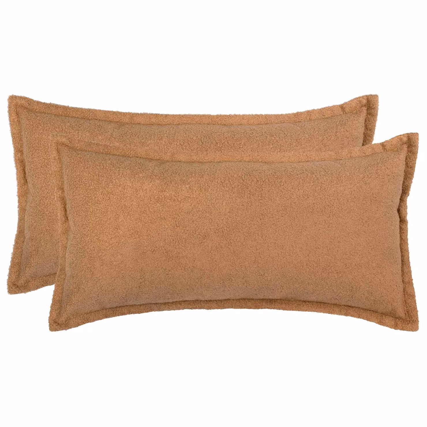 Set di 2 federe vidaXL HOUTEN in tessuto bouclé beige, L 40 cm x P 70 cm
