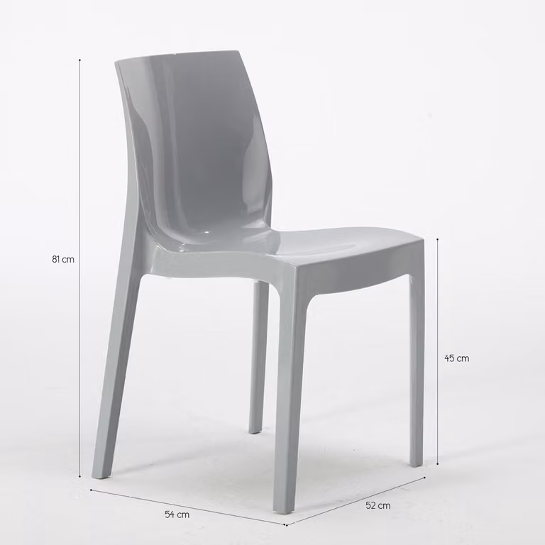 Sedie da cucina e da bar Ice Grand Soleil impilabili in polipropilene - Beige