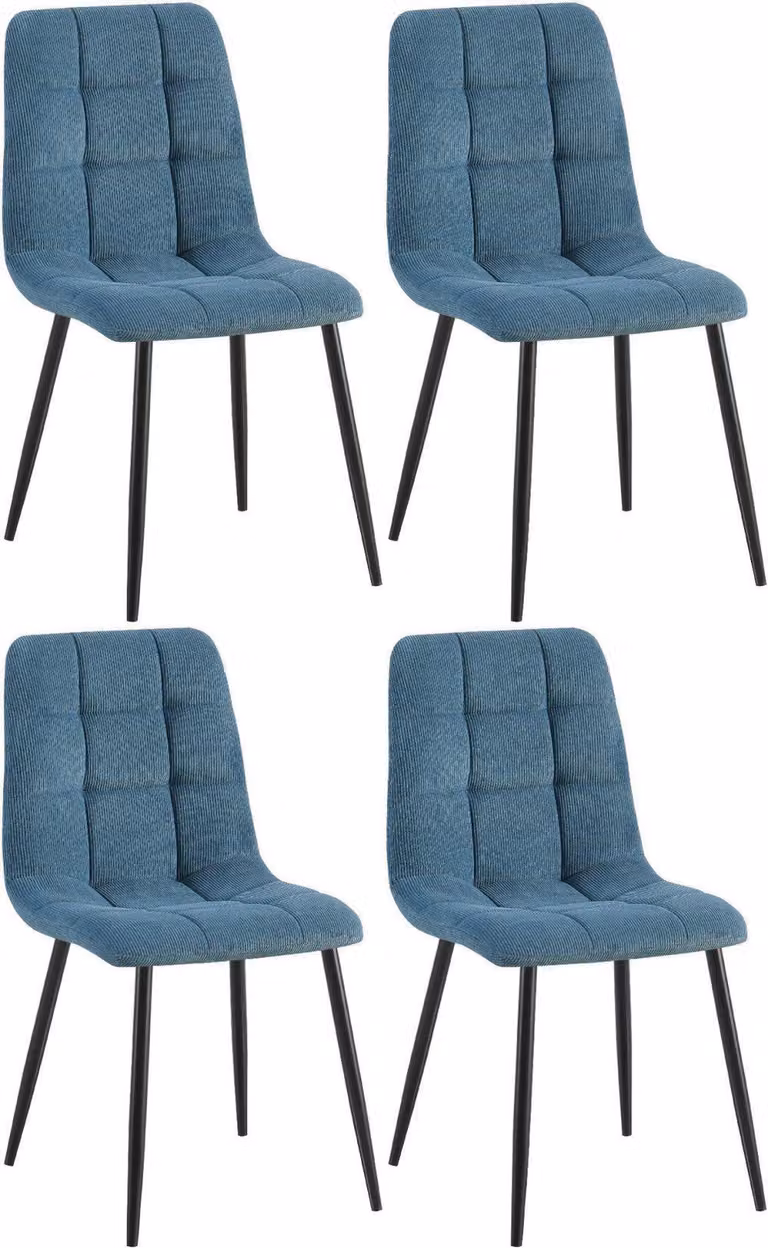 Set di quattro sedie da pranzo - Sedie da cucina - Elevato comfort di seduta, robusta struttura in metallo