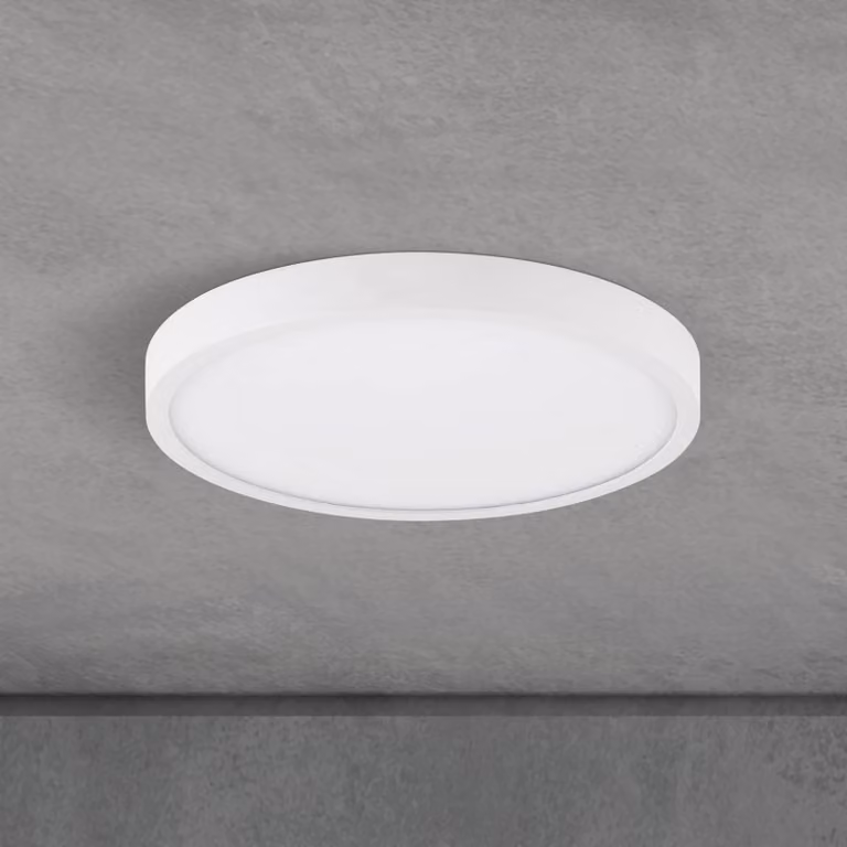 ORION Plafoniera a LED Disc, dimmerabile, Bianco / Opale, Soggiorno / Sala da pranzo, Alluminio, Moderno, Plafoniera LED