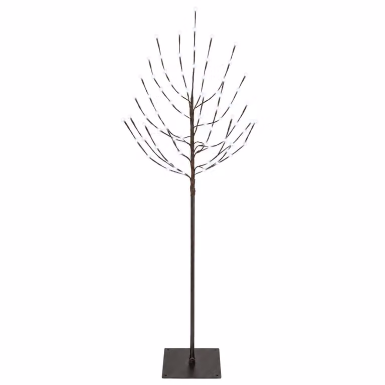 vidaXL Albero di Natale LED Nero 150 cm Acciaio 140 LED