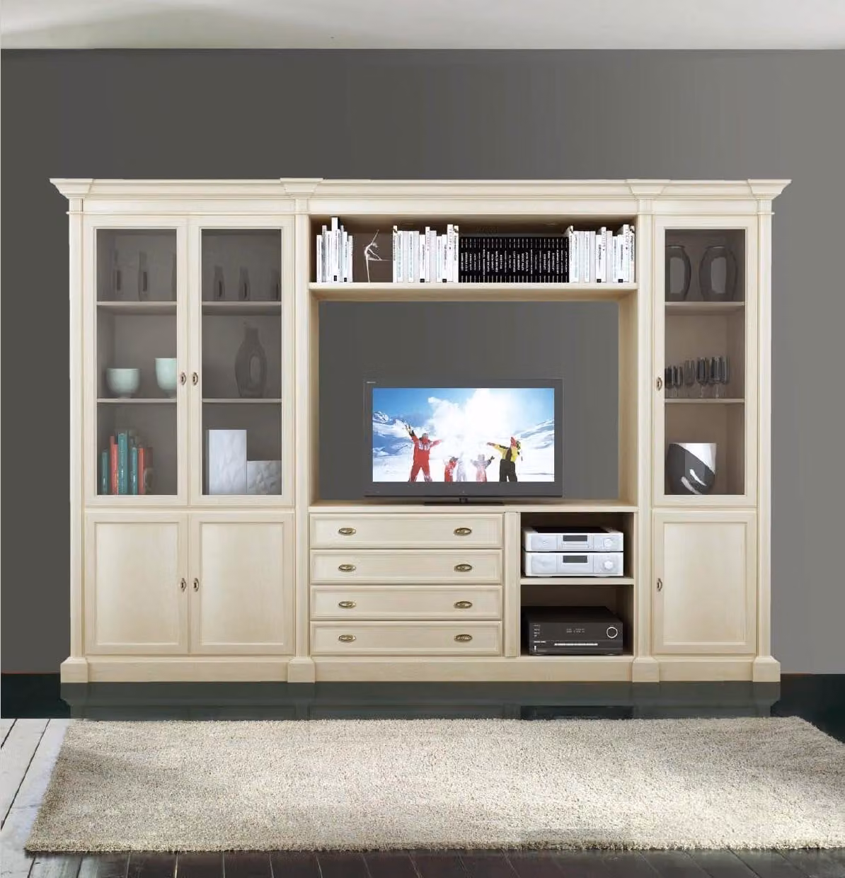 Tv Schrank Wandschränke Regal Holz Wohnzimmer Möbel Wohnzimmer Wandregal