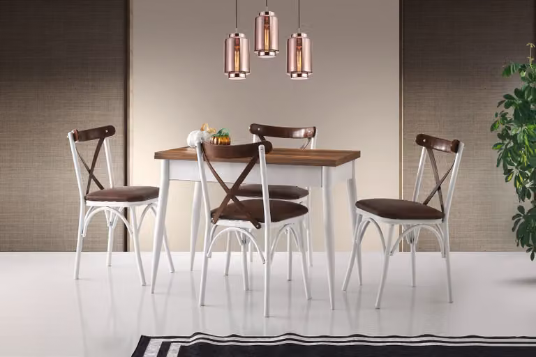 Skye Decor, Dolunay - 1282, tavolo da pranzo allungabile, noce, 100% pannelli truciolari rivestiti in melamina, 100 x 60 x 75 cm