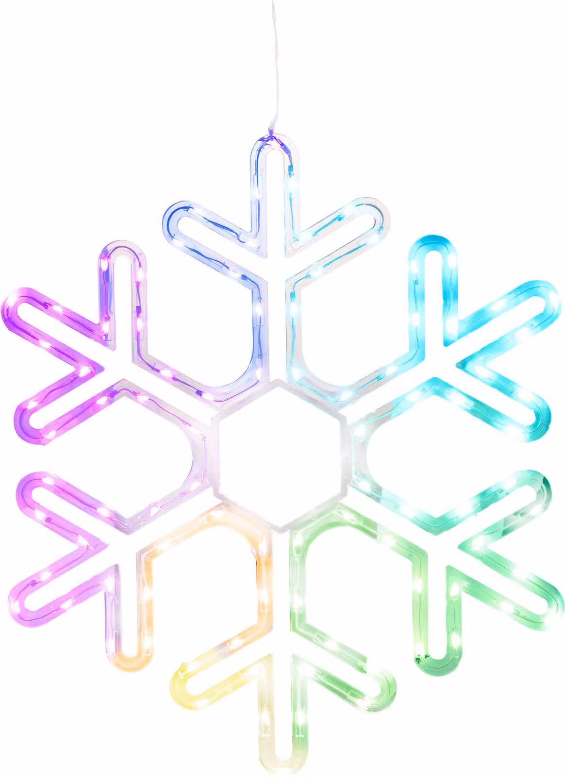 Decorazione MagicHome Natale, Fiocco di neve, 90xLED RGB, 50x0,6x43 cm