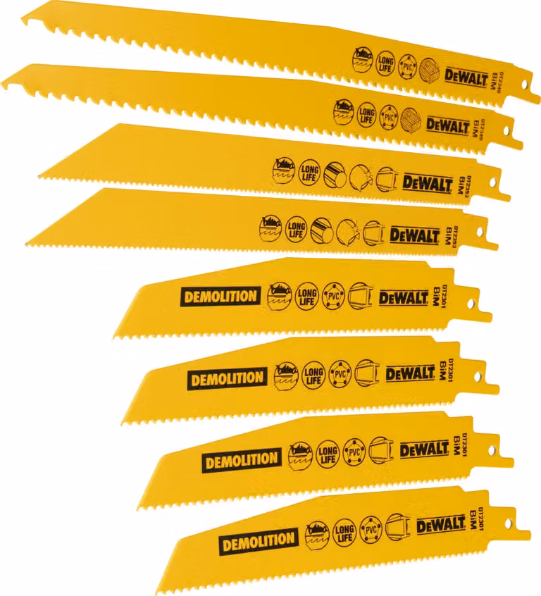 DEWALT Saebelsaegeblaetter BIM, Set 8-tlg.