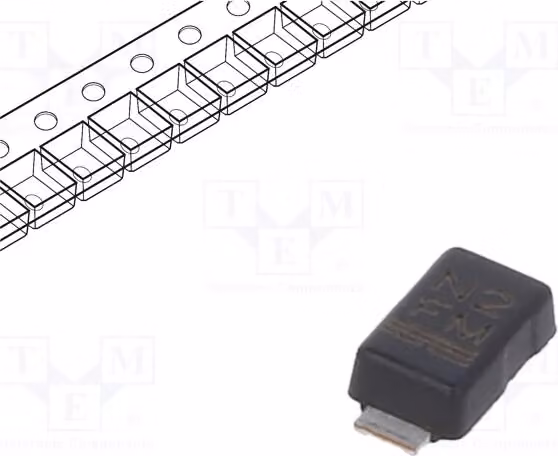 20 diodi: raddrizzatore SMD, 1 kV, 1,5 A, 1,8 µs. Confezione: rotolo, B S1FLM-GS08, universale