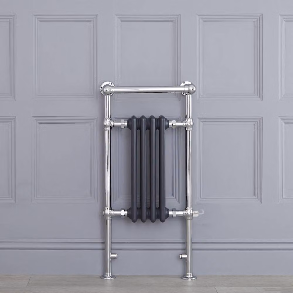 Scaldasalviette Elettrico Tradizionale - 400W - Antracite - 930mm x 450mm - Barra Superiore Piatta