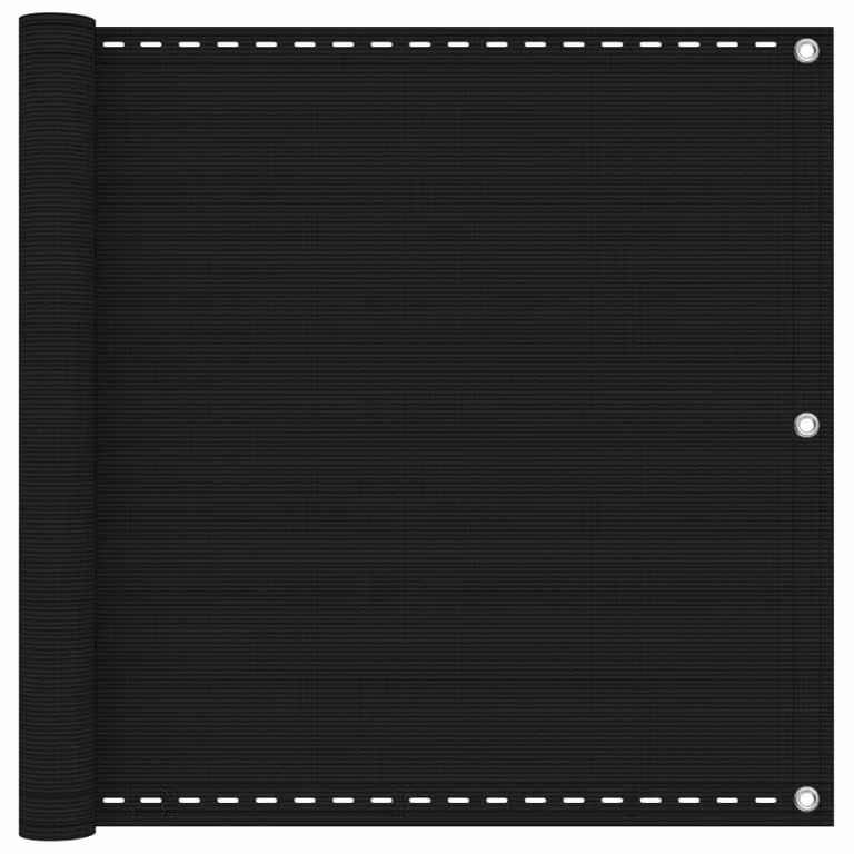 Schermo da balcone rettangolare vidaXL in HDPE e alluminio, verde e nero, L: 800 cm, H: 90 cm