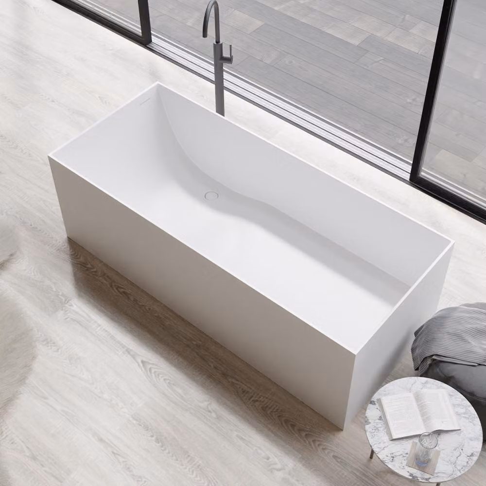 Vasca da bagno, vasca quadrata, vasca freestanding, vasca rettangolare, vasca opaca.120*68*55cm/XA-8572-120/