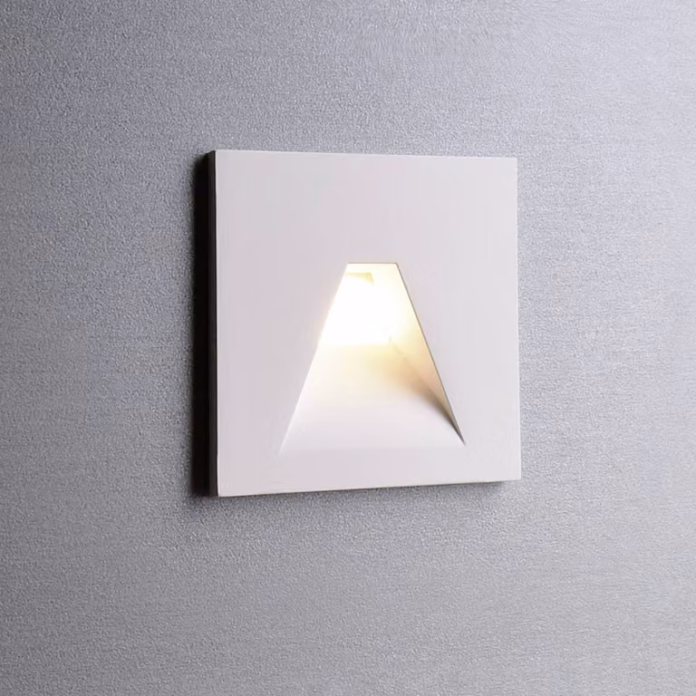 Deko-Light Applique a LED da incasso SET Alwaid, bianco 8 x cm angolare 2.700 K Alwaid, Bianco / Opale, Corridoio, Alluminio, Moderno, Faretto da incasso a parete