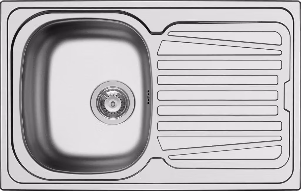Lavello Sparta 6 in acciaio inox senza fori per la rubinetteria