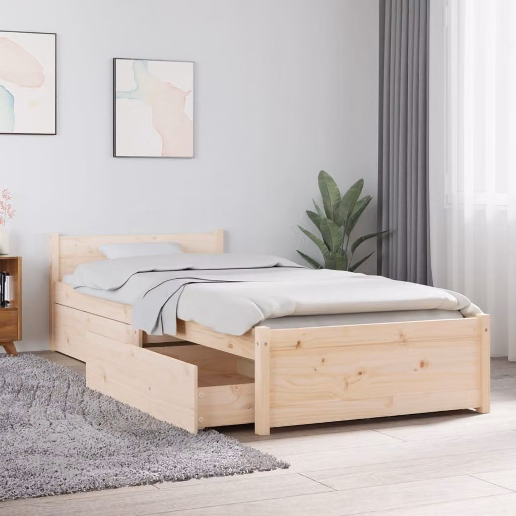 The Living Store Letto con cassetti 75x190 cm