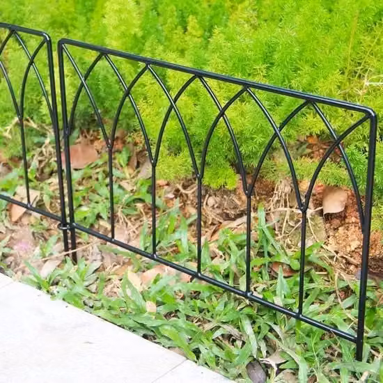 Set di recinzione decorativa metallica per giardino 406 cm x 23 m set di pannelli di barriera animale bordo.