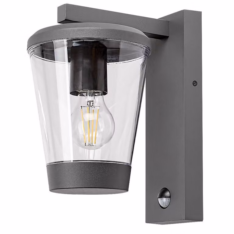 Rabalux 7267 Applique da esterno Savano, E27, alluminio, antracite, rotonda, classica, IP44, ø160mm