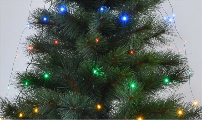 Catena luminosa multicolore Decorazione per albero di Natale colorata 1,5 m - Taglia unica