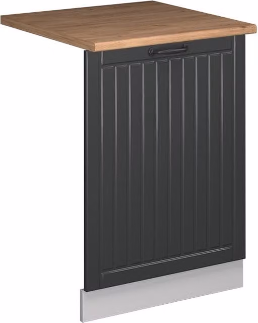 Pannello frontale per lavastoviglie Vicco Fame-Line Antracite e Bianco con finitura Rovere, Larghezza: 60 cm