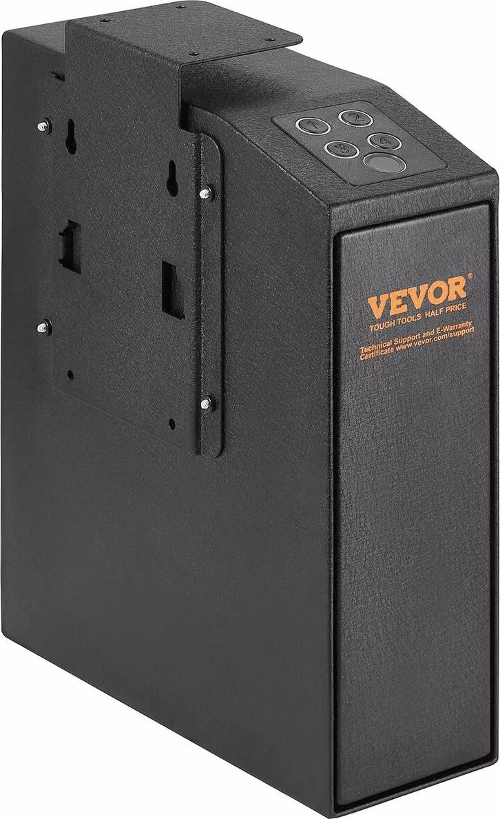 Cassaforte da parete per pistole, cassaforte biometrica con tre modalità di accesso rapido tramite impronte digitali, password e chiavi, cassaforte per 1 pistola da tenere a casa, sul comodino, sul tavolino da notte o appesa al muro.