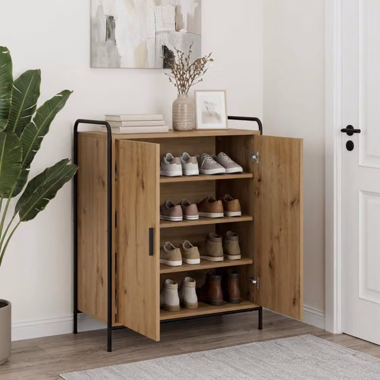 vidaXL Mobile per scarpe 76 x 36,5 x 93 cm Legno ingegnerizzato
