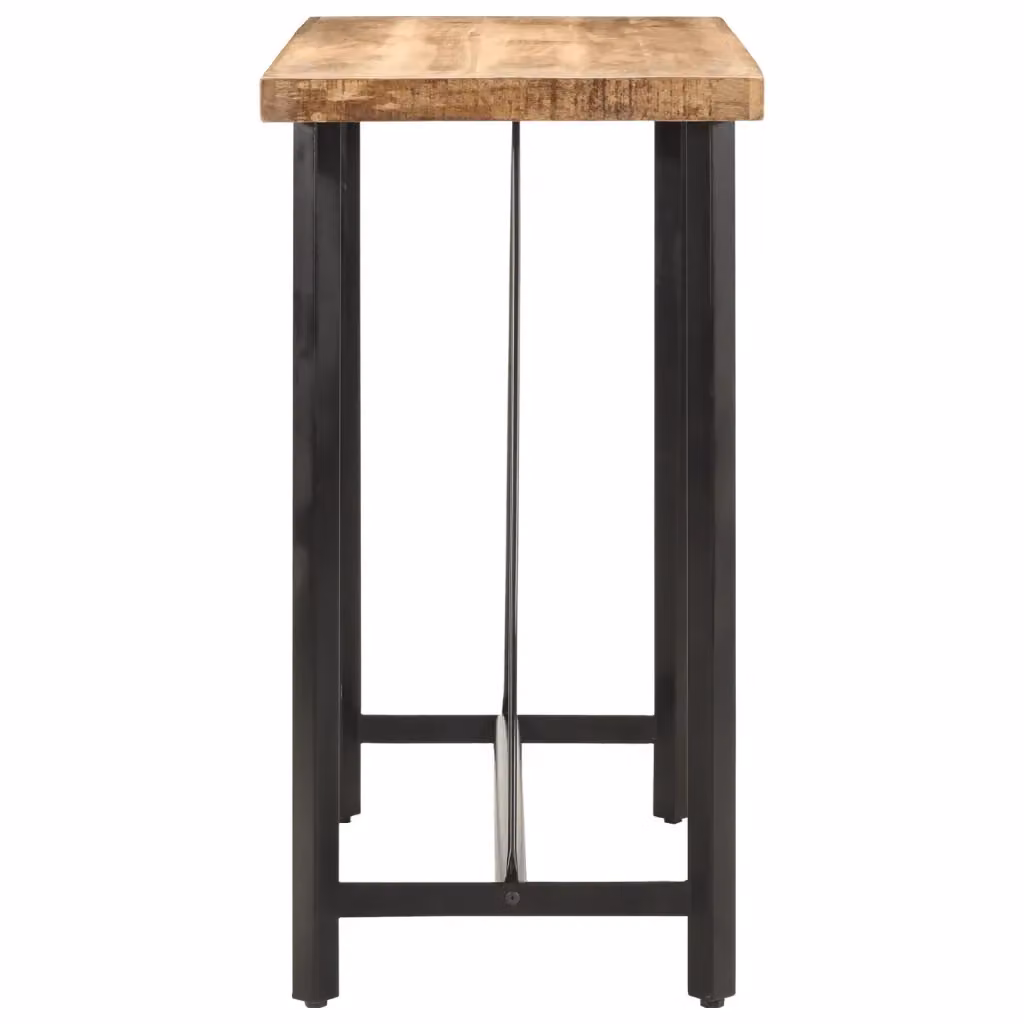 Tavolino da Bar Industrial vidaXL in Legno di Mango e Metallo Marrone L: 110 cm, P: 55 cm, H: 107 cm – 2