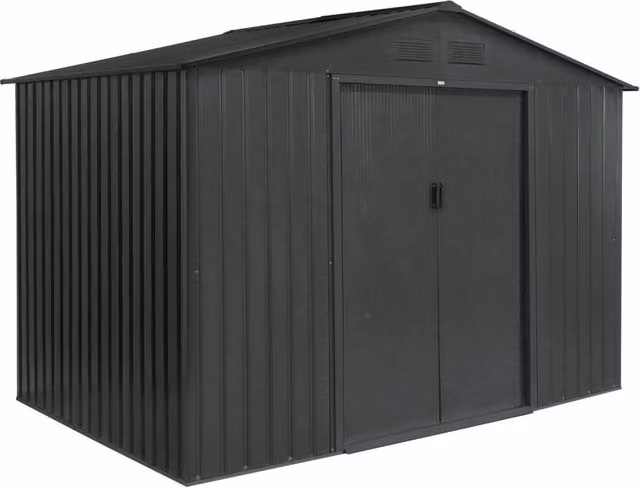 Casetta da giardino in metallo con kit di ancoraggio, 5,29m²,
