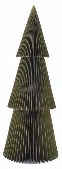 Albero di Natale in carta alveolare, naturale, verde, 90 cm