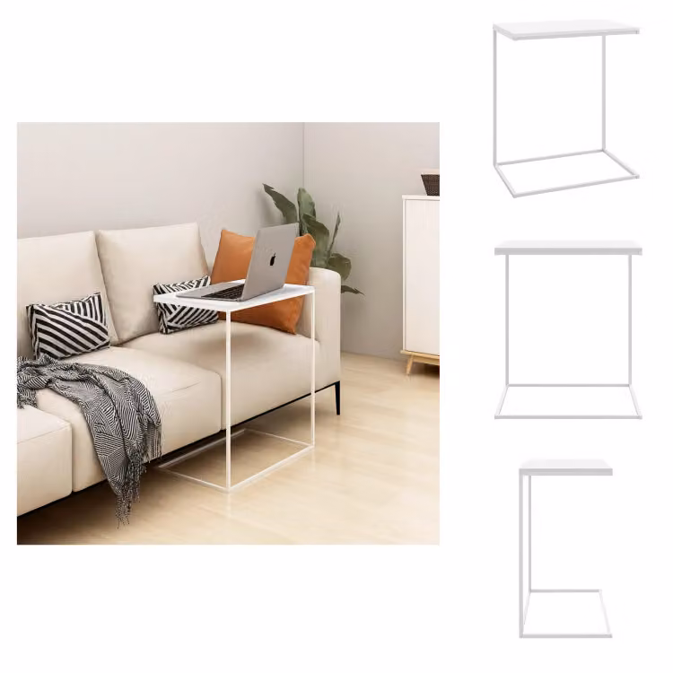 vidaXL Tavolino bianco 55x35x66 cm in legno - Tavolini da caffè