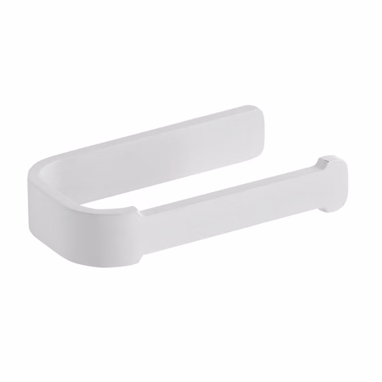 Portarotolo da muro in ottone, acciaio inox e Cromall 3224 Gedy serie OUTLINE Bianco Opaco