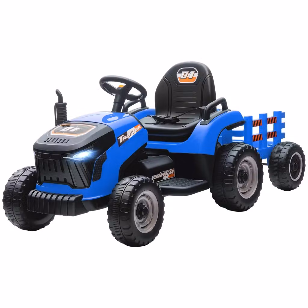Trattore Giocattolo Elettrico Minimal Blu con Luci e Suoni per Bambini – 2