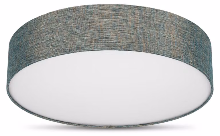Lampada a soffitto REV - 50 cm, paralume in tessuto con aspetto vintage, verde e oro
