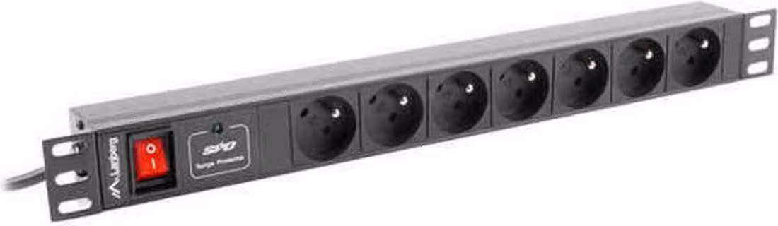 Lanberg Pdu Rack Power Strip (1U,10A,7X 230V,2M)