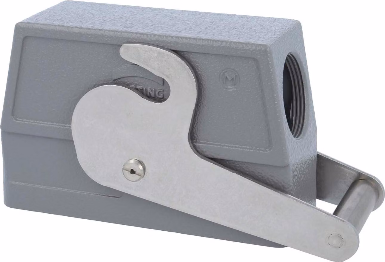 HARTING Han 24B Contenitore tubolare alto, 1xM32 uscita cavo laterale, con 1 staffa centrale Vite M32 Area di serraggio