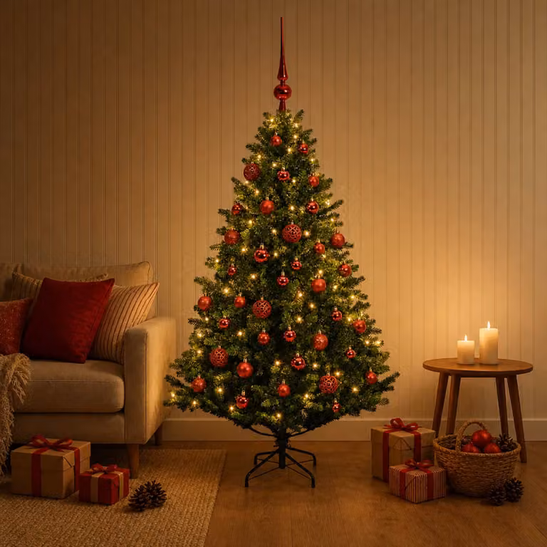 vidaXL Albero di Natale Artificiale con Palline 150 cm 150 LED