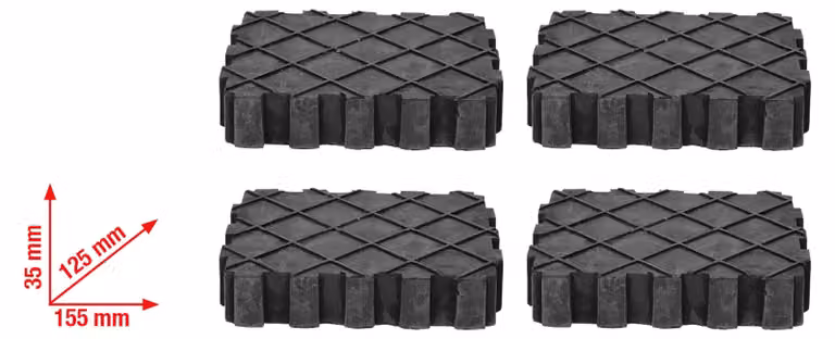 KS TOOLS Set di gommini universali per piattaforme di sollevamento, 4 pezzi - 160.0391-TD