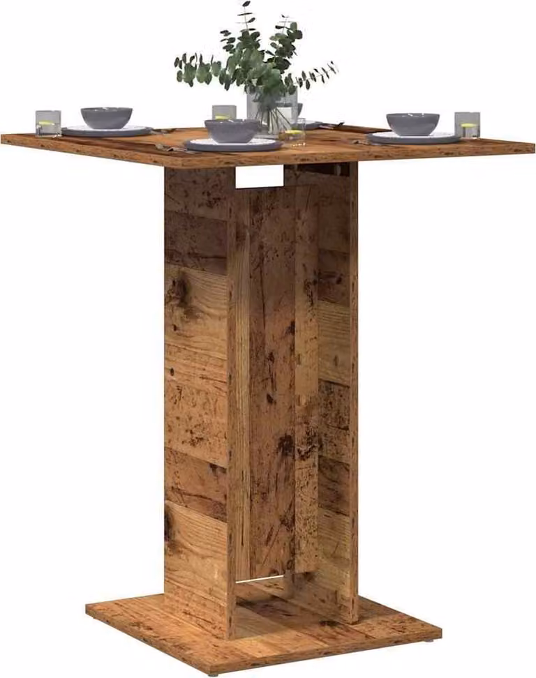 Maison Exclusive - Tavolino da bistrot effetto legno antico 60x60x75 cm Materiale ligneo