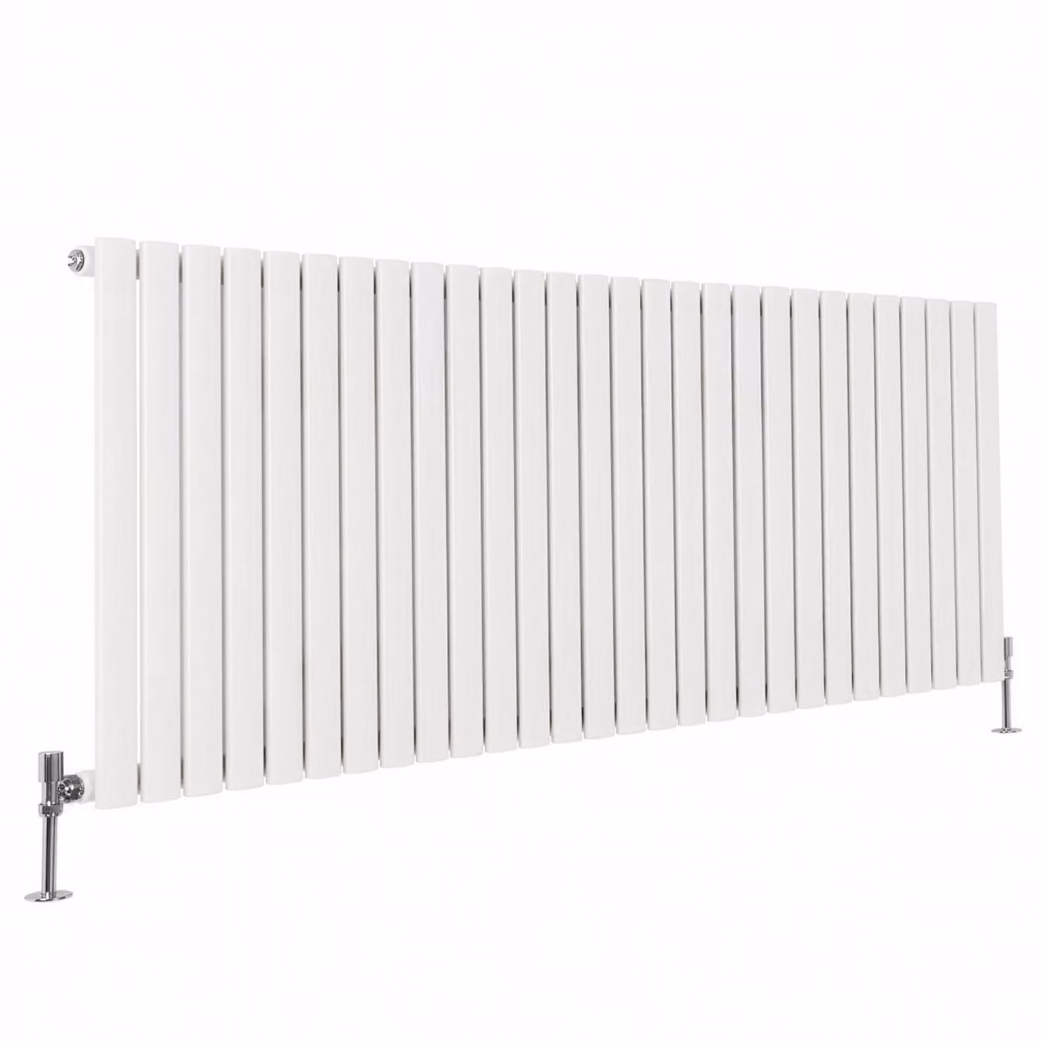 Radiatore di Design Orizzontale (Pannello Singolo) - 595mm x 1652mm - Bianco - Sterling Quinn by Hudson Reed
