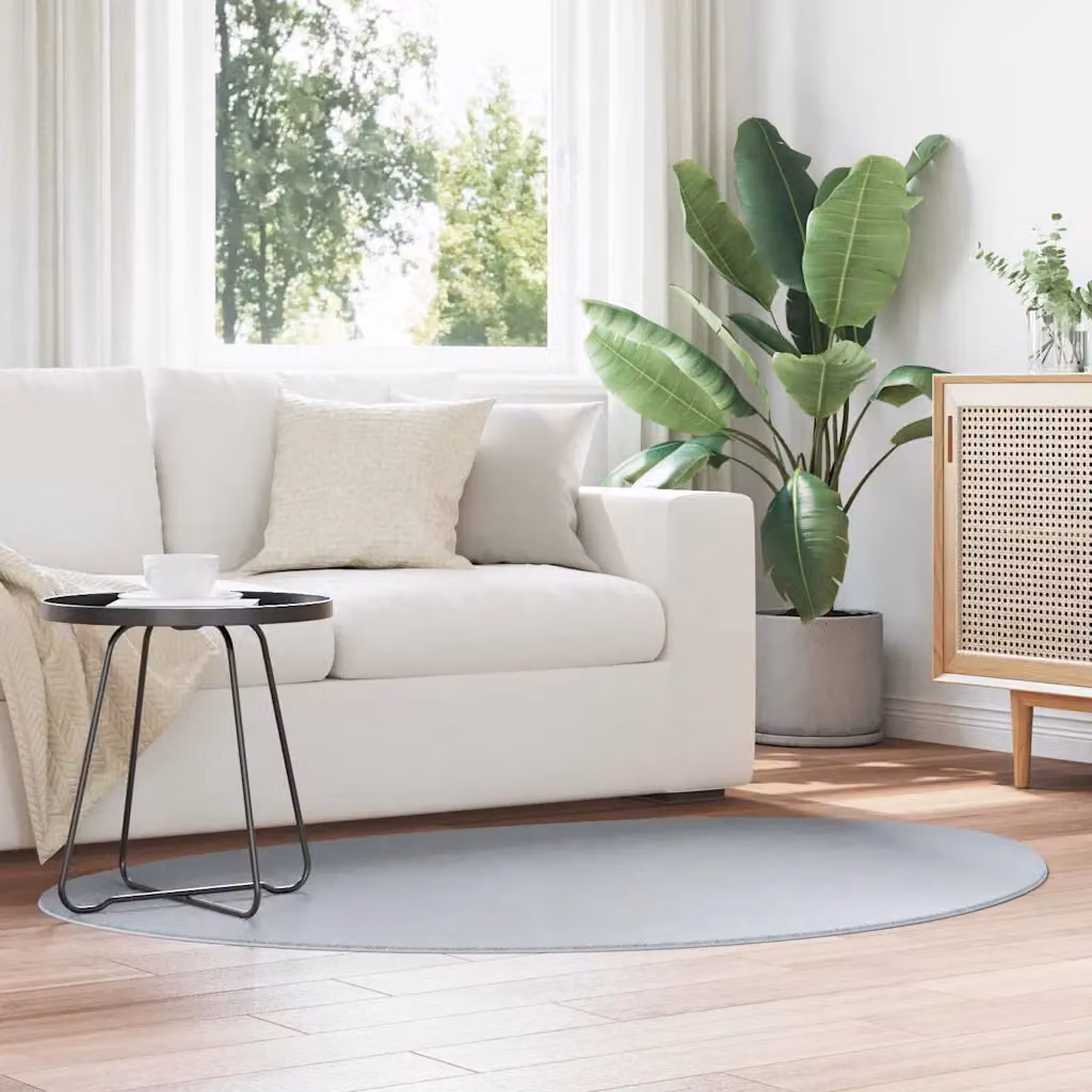 Tappeto moderno vidaXL HUARTE Grigio in poliestere, lavabile e antiscivolo, L: 120 cm x P: 170 cm