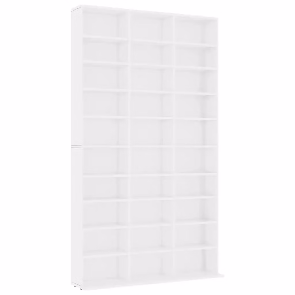 Armadietto TV moderno vidaXL in legno multistrato bianco L 102 cm, P 23 cm, H 177,5 cm – 2