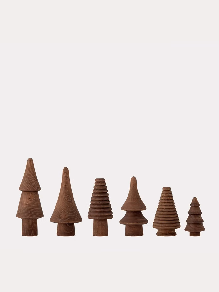 Set di 6 decorazioni natalizie Forest in legno marrone Kenay Home – 2